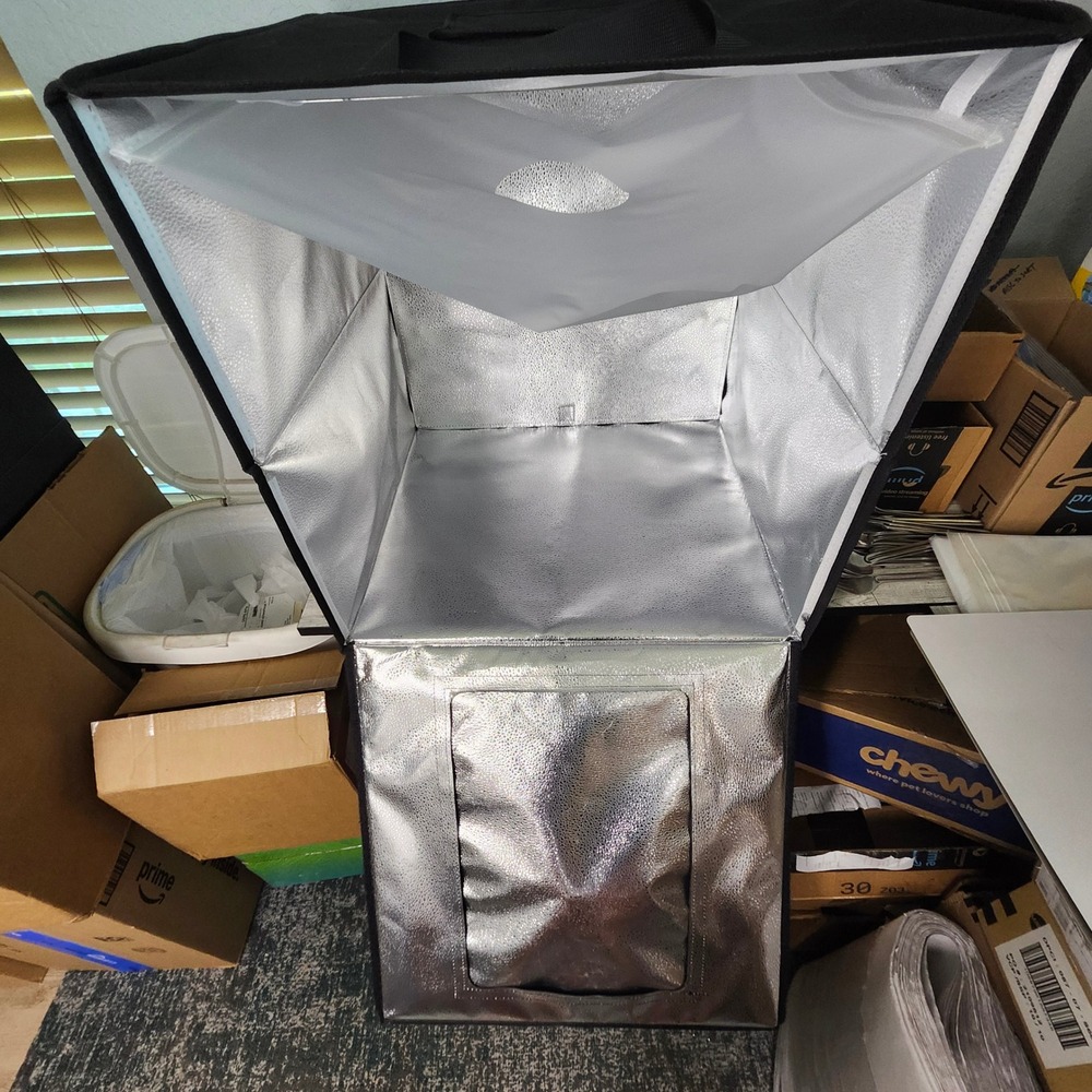 Glendan Photo Studio Light Box Black Portable Folding LED Photography 20"x20" - Picture 12 of 16